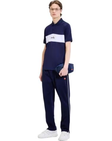 ELLESSE POLO DE MANGA CORTA CON FRANJA CENTRAL AZUL