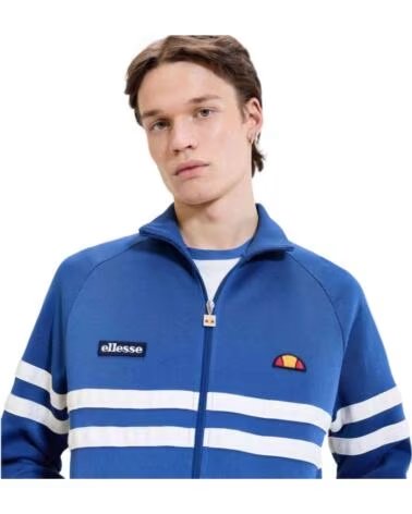 ELLESSE CHAQUETA CON CREMALLERA Y DISEÑO DEPORTIVO AZUL