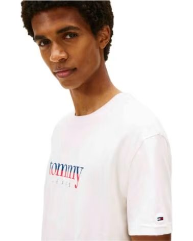 TOMMY HILFIGER CAMISETA DE MANGA CORTA MODELO DM0DM21978YBL PARA HOMBRE BLANCO