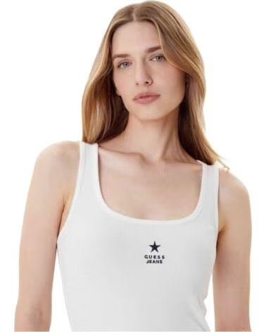 GUESS CAMISETA DE TIRANTES W4YP48KA0H1- EN BLANCO PARA MUJER G011