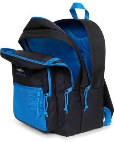 EASTPAK PINNACLE BACKPACK BLACK AND BLUE BRILLANTE