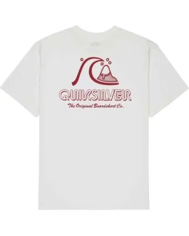 QUICKSILVER T-SHIRT A MANICHE CORTE QUIKSILVER EVO ORIGINAL BIANCA ROJO
