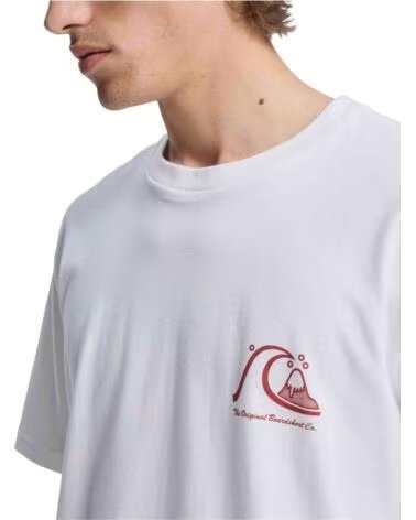 QUICKSILVER T-SHIRT A MANICHE CORTE QUIKSILVER EVO ORIGINAL BIANCA ROJO