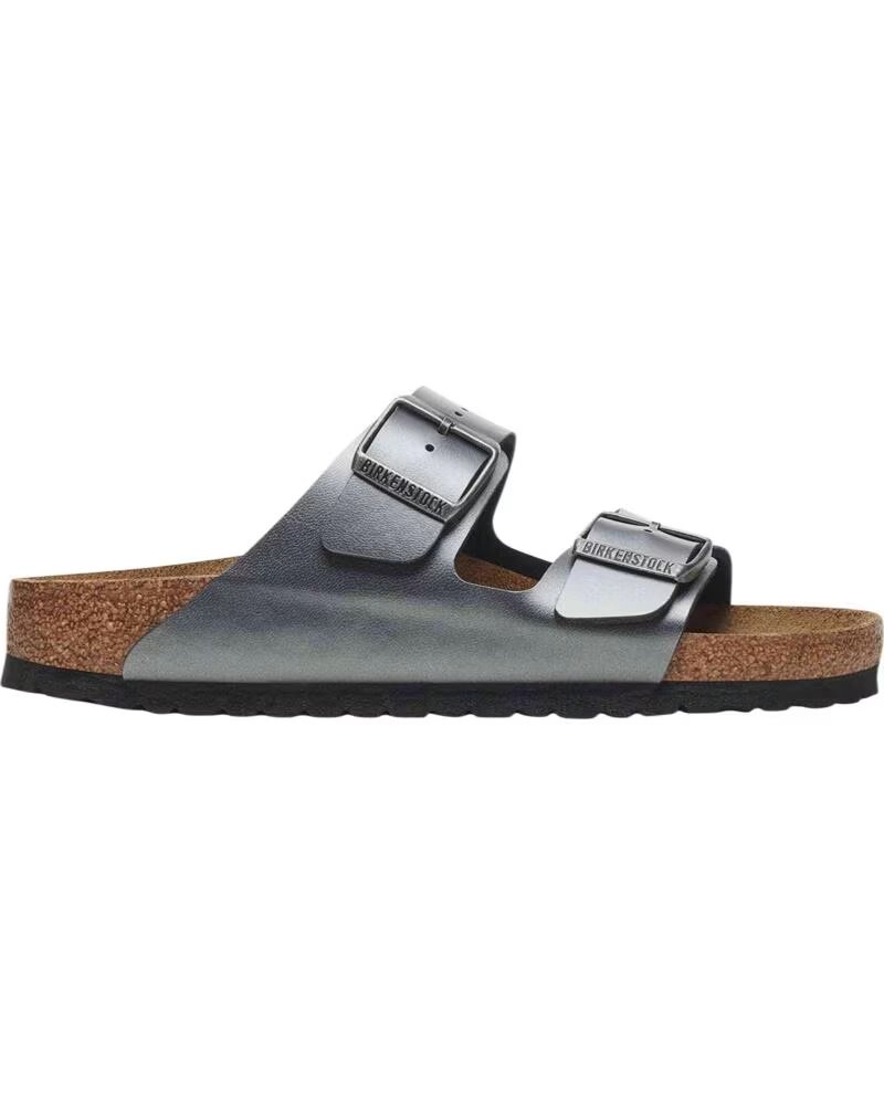BIRKENSTOCK SANDALIAS ARIZONA BIRKO-FLOR PLATEADAS
