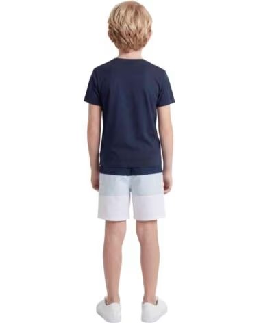 ELLESSE T-SHIRT AND SHORTS SET FOR BOYS NAVY-LIGHT BLUE
