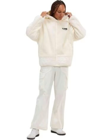 ELLESSE GIACCA IN PILE CON CAPPUCCIO SGX20908-WHT DA DONNA BLANCO