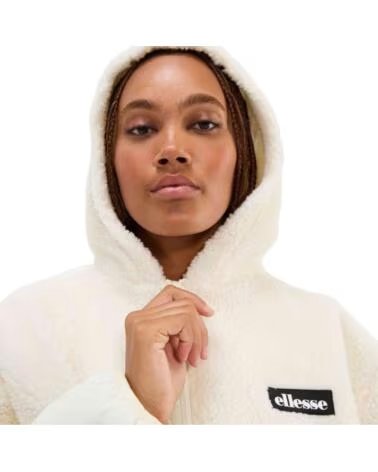 ELLESSE GIACCA IN PILE CON CAPPUCCIO SGX20908-WHT DA DONNA BLANCO