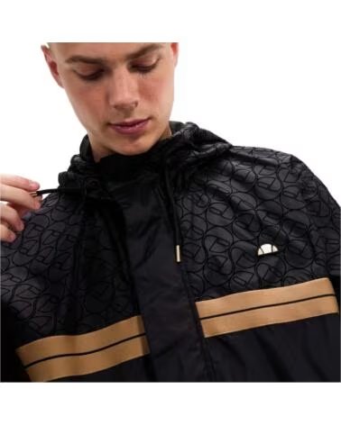 GIACCA ANORAK ELLESSE SHX21083-BLK CON DESIGN A FASCIA NEGRO