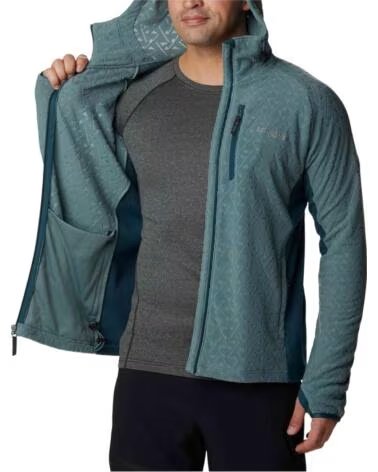 COLUMBIA PILE CON CAPPUCCIO TITAN PASS 30 DA UOMO GRIGIO METALLO METAL