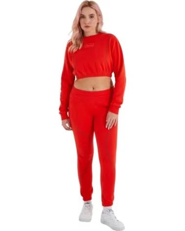 ELLESSE SUDADERA CORTA LIGERA PARA MUJER ROJO