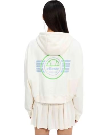 ELLESSE FELPA CON CAPPUCCIO CORTA OREGINA DA DONNA BLANCO ROTO