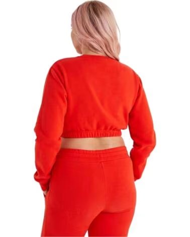 ELLESSE SUDADERA CORTA LIGERA PARA MUJER ROJO