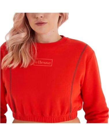 ELLESSE SUDADERA CORTA LIGERA PARA MUJER ROJO