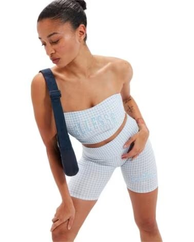 ELLESSE FOLLIERO GINGHAM BIKINI TOP ROSA