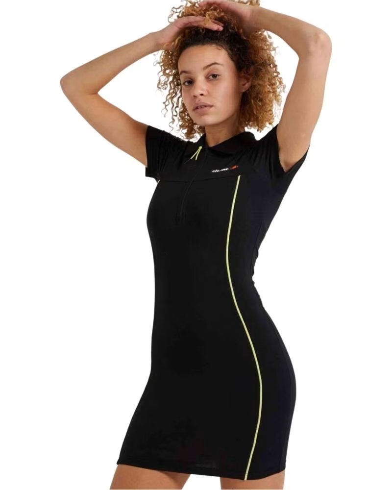 ELLESSE VESTIDO POLO LARA PRETO COM FECHO NEGRO