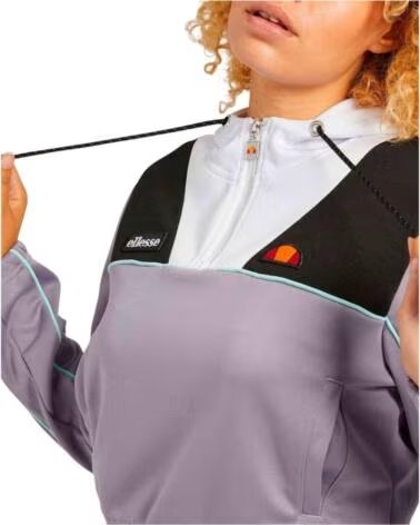 ELLESSE SWEATSHIRT FETIDA 1/2 ZIP TRACK TOP PARA MULHER MORADO