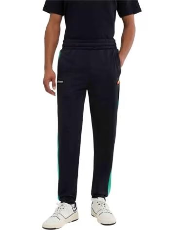 ELLESSE CALÇAS DE TREINO CASSED EM PRETO COM FAIXAS LATERAIS NEGRO
