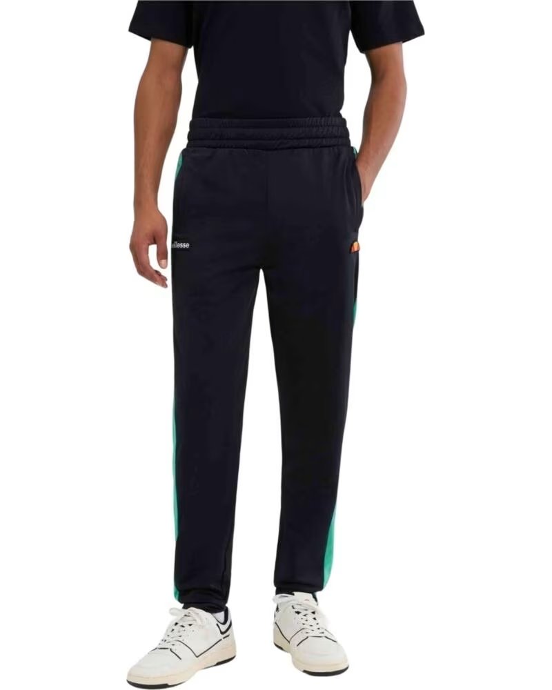 ELLESSE CALÇAS DE TREINO CASSED EM PRETO COM FAIXAS LATERAIS NEGRO