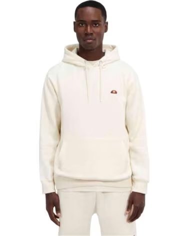 ELLESSE FELPA CON CAPPUCCIO DA UOMO IN BIANCO SPORCO BLANCO ROTO