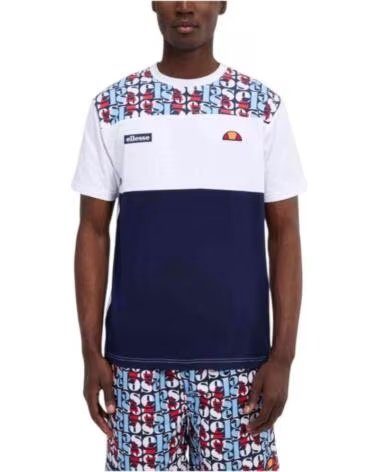 ELLESSE CAMISETA AOP BLOCK DE MANGA CURTA BLANCO-ESTAMPADO