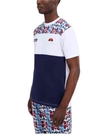ELLESSE CAMISETA AOP BLOCK DE MANGA CURTA BLANCO-ESTAMPADO
