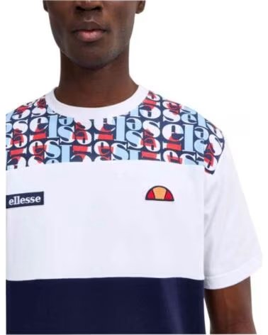 ELLESSE CAMISETA AOP BLOCK DE MANGA CURTA BLANCO-ESTAMPADO