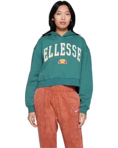 ELLESSE FELPA CON CAPPUCCIO CORTA RAMO GRIS JASPEADO