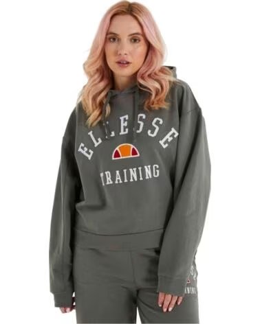 ELLESSE SWEAT-SHIRT GIOVANE TRAINING CROP POUR FEMME GRIS OSCURO