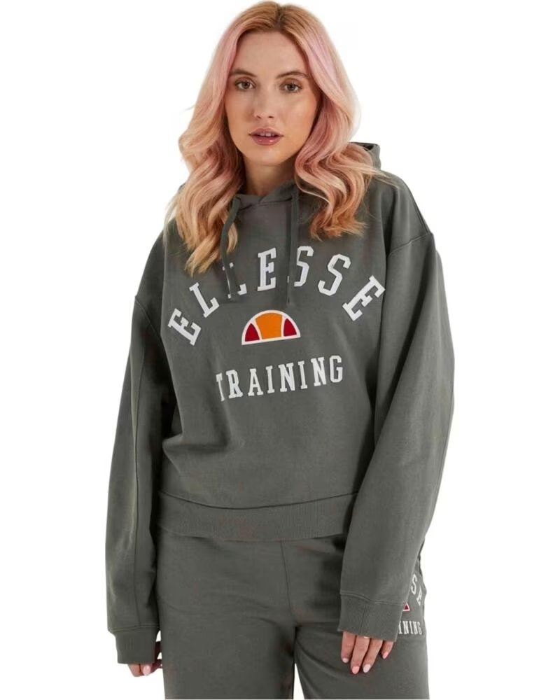 ELLESSE SWEAT-SHIRT GIOVANE TRAINING CROP POUR FEMME GRIS OSCURO