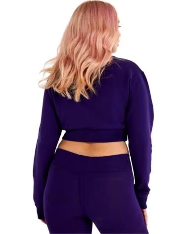 ELLESSE FELPA CORTA OCCHI CON ZIP - VIOLA MORADO OSCURO