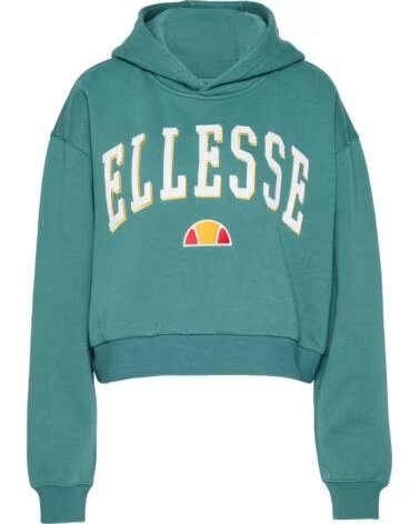 ELLESSE FELPA CON CAPPUCCIO CORTA RAMO GRIS JASPEADO