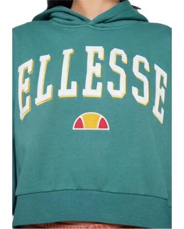 ELLESSE FELPA CON CAPPUCCIO CORTA RAMO GRIS JASPEADO