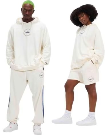 ELLESSE MOLETOM COM CAPUZ UNISSEX GIARDINI OFF-WHITE BLANCO ROTO