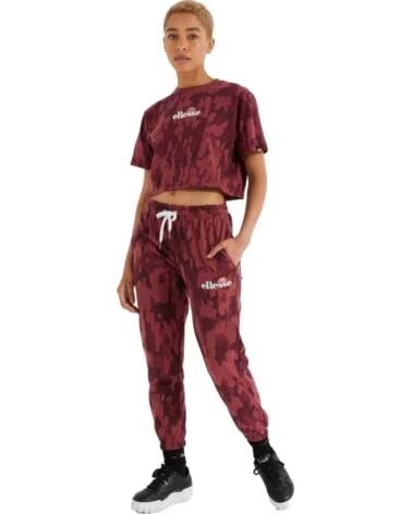 ELLESSE PANTALONI JOGGER SGK13661 DA DONNA STAMPATI MORADO OSCURO
