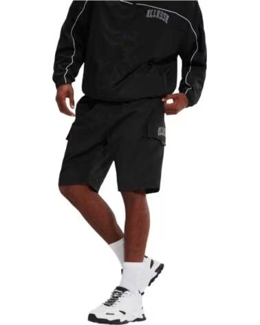 ELLESSE PANTALONCINI YULIO DA UOMO NEGRO LAVADO