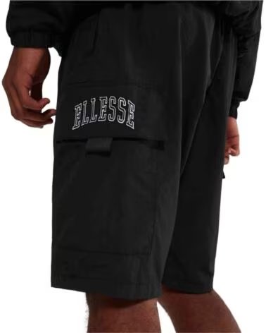 ELLESSE PANTALONCINI YULIO DA UOMO NEGRO LAVADO