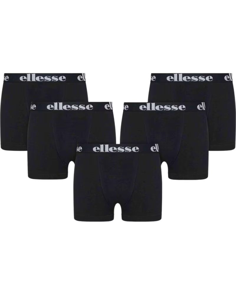 ELLESSE 5 PACK BOXER SHORTS FOR KIDS NEGRO