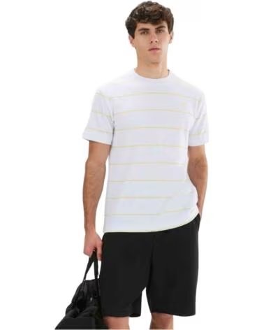 ELLESSE CAMISETA DE MANGA CURTA LISTRADA VERRI PARA HOMEM AZUL CLARO
