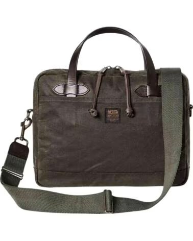 FILSON TIN CLOTH COMPACT BRIEFCASE OTTER GREEN