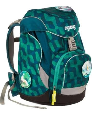 ERGOBAG ENSEMBLE DE SAC À DOS SCOLAIRE WUNDERBAR, DESIGN ERGONOMIQUE GREEN