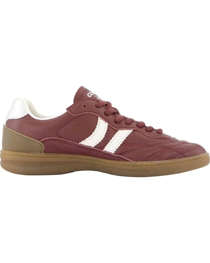 COOLWAY ZAPATILLAS BECKS BURDEOS ESTILO RETRO PARA MUJER BUR