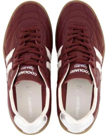COOLWAY ZAPATILLAS BECKS BURDEOS ESTILO RETRO PARA MUJER BUR