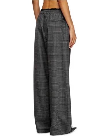 DIESEL PANTALÓN LARGO P-YRITE DE CUADROS PARA MUJER BLACK