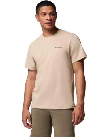 COLUMBIA T-SHIRT A MANICHE CORTE CSC BASIC MARRON