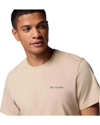 COLUMBIA T-SHIRT A MANICHE CORTE CSC BASIC MARRON