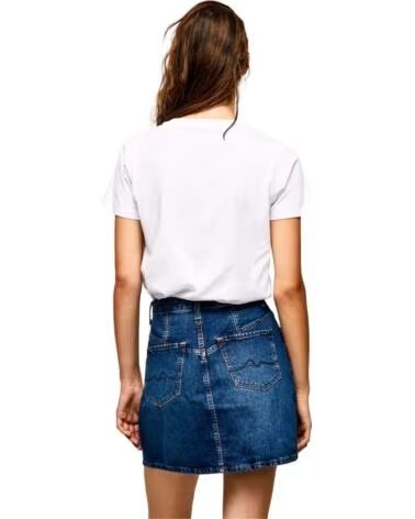 PEPE JEANS T-SHIRT A MANICHE CORTE PL505405800 BLANCO
