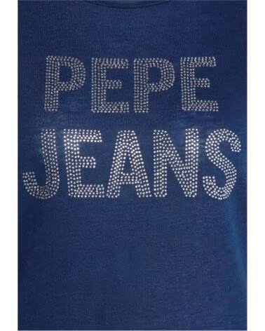 PEPE JEANS T-SHIRT PL505443588 AVEC LOGO BRILLANT AZUL