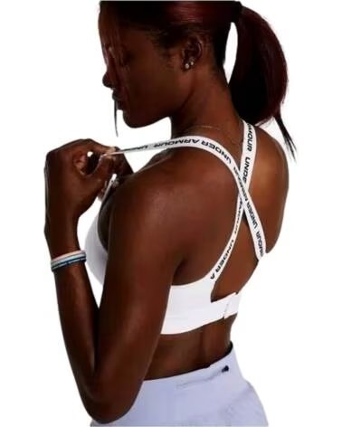 UNDER ARMOUR SUTIÃ ESPORTIVO COM LOGO NAS ALÇAS BLANCO