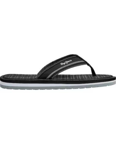 PEPE JEANS CHANCLAS WEST BASIC PMS70156 PARA HOMBRE NEGRO