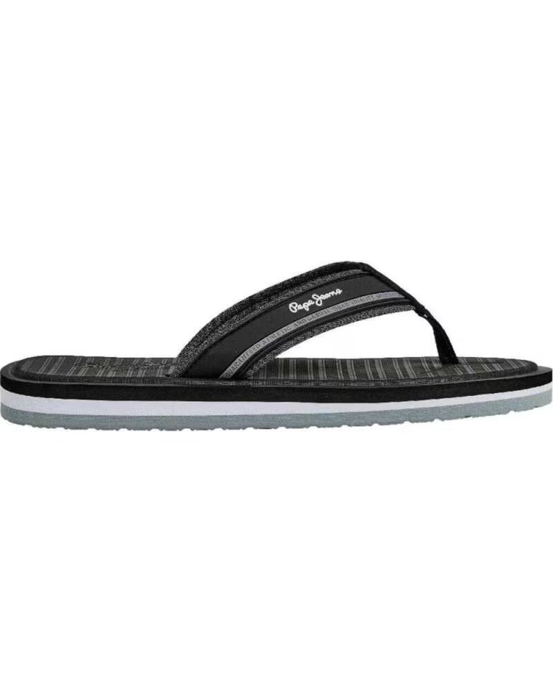 PEPE JEANS CHANCLAS WEST BASIC PMS70156 PARA HOMBRE NEGRO